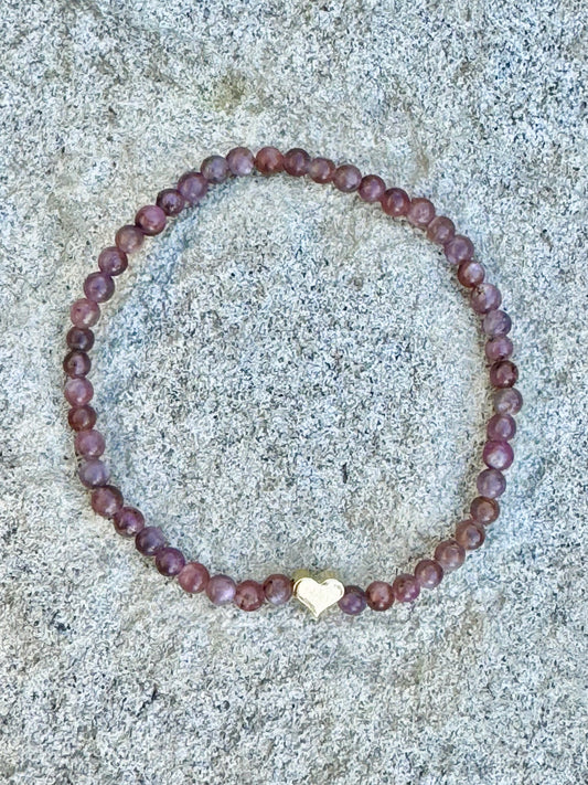 Ruby Sweetheart Infinity Bracelet