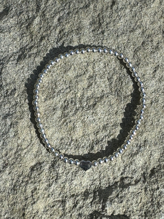 Silver Sweetheart Infinity Bracelet