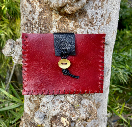 Red and Tan Pocket Pouch