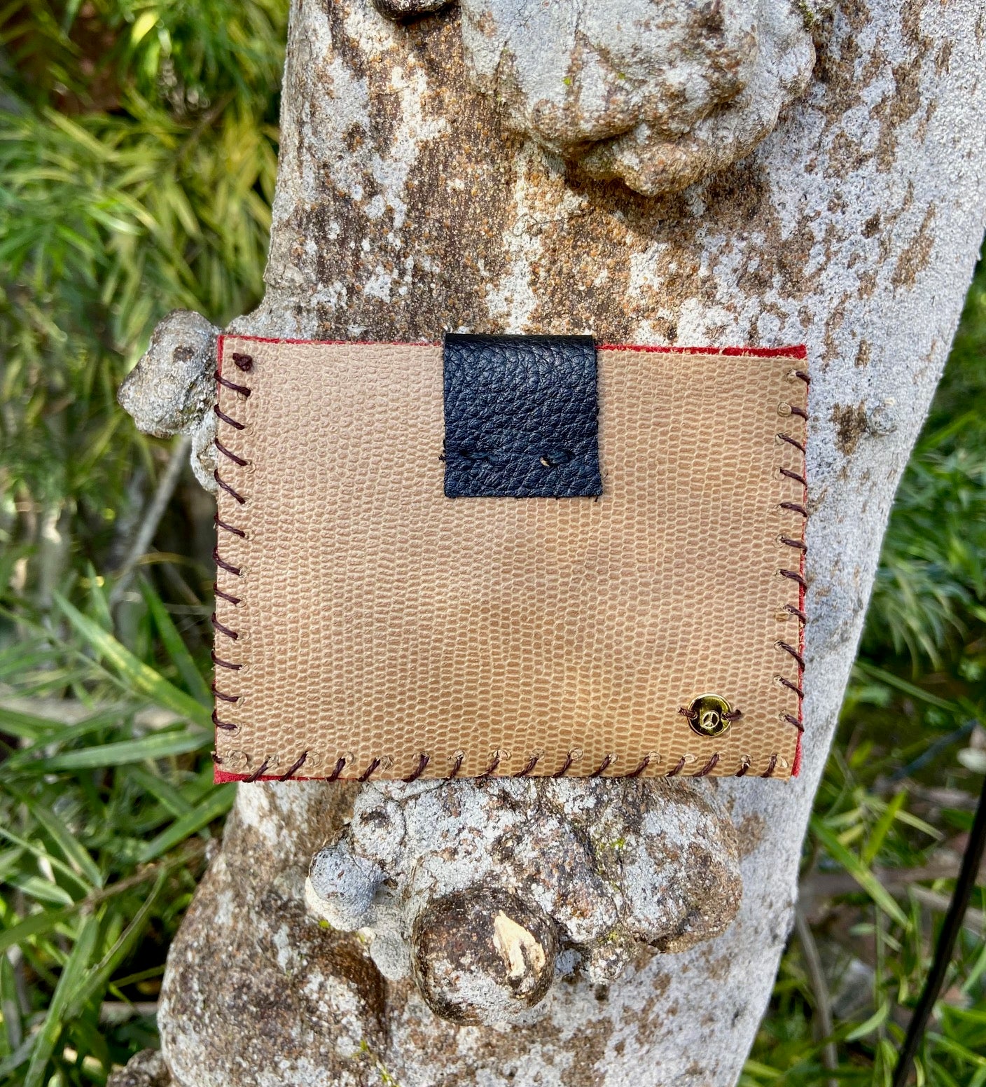 Red and Tan Pocket Pouch