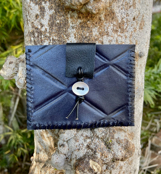 Navy and White Pocket Pouch